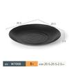 Vajilla de melamina A5 plato para olla caliente negro creativo plato para barbacoa barbacoa imitación porcelana plato rectangular para carne tazón comercial