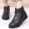 Zapatos de madre populares para otoño e invierno, nuevo modelo de comercio exterior, felpa y engrosados, suela suave, versátiles botas de nieve para mujeres de mediana edad y mayores, cómodos zapatos de algodón