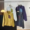 ¡Pedido de fábrica! Chaqueta de forro polar para pareja de otoño e invierno, senderismo al aire libre estilo montaña, abrigo de forro polar casual con bolsillo de color bloqueado