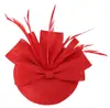 Fascinator para Mujeres Europeas y Americanas Tocado Sombrero Superior Accesorios para el Cabello con Plumas Fiesta de Prom Cocktail Novia Tocados de Boda