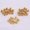 Cuentas de goma de cobre y oro de 18 quilates, cuentas de goma de ábaco, pulsera, collar, cuentas de posicionamiento, cuentas con orificios pasantes, cadena ajustable, accesorios para cuentas
