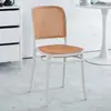 Cadeira de Jantar Moderna de Rattan Sintético Casa Simples Plástico Encosto Empilhável Celebridade da Internet Hotel Cadeira de Lazer ao Ar Livre
