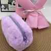 Bolsa de Pelúcia, Bolsa de Maquiagem de Pelúcia Transfronteiriça, Estojo de Lápis de Pelúcia Colorido Macaron, Bolsa de Maquiagem Colorida Doce, Estojo de Lápis