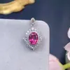 Nuevos artículos genuinos Colgante Industria Pesada Nicho Retro Dulce Lujo Ligero Alta Calidad Elegante Topacio Rosa Natural Collar
