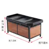Prateleira de Frutas Yonghui Supermercado Exibição Aço Madeira Ilha Prateleira de Legumes Multi-Camada Ajustável Trapezoidal Plataforma Comercial