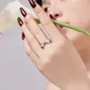 Trevo de Quatro Folhas 2024 "Série Campo de Flores Manye" Anel S925 de Prata Branco_Dy