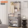 Zapatero Multicapa Doméstico de Pie Integrado Zapatero y Sombrerero Dormitorio Sala de Estar Estante para Bolsos Puerta Estante de Almacenamiento a Prueba de Polvo