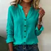 Camisa Casual de Manga Larga de Color Sólido con Botones para Primavera y Verano, Transfronteriza de Amazon Europeo y Americano 2026