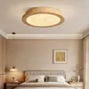 Nueva Lámpara de Techo Estilo Chino Dormitorio Luz Principal Redonda 2025 Nuevo Nogal Negro Madera Maciza Estudio Restaurante Lámparas Estilo Mid-Century