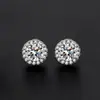 Temblores de mano rápidos aretes de moissanita en vivo aretes de diamante de color aretes de cabeza de vaca aretes simples de diamante Mosan una generación de cabello