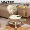 Taburete con Ruedas Giratorias para Uso Doméstico, Taburete Bajo con Ruedas, Silla Pequeña Infantil, Taburete para Sofá de Sala de Estar, Taburete para Cambiarse los Zapatos, Taburete Redondo para Abrir Paquetes