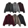 Ropa de mujer transfronteriza 2026 Moda europea y americana casual simple de corte holgado con cremallera chaqueta softshell para mujer F612777
