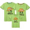 Año Nuevo verano nuevo AMOR autoproducido algodón fino ropa para padres e hijos ropa de clase LOGO ropa para niños manga corta cuello redondo camiseta al por mayor