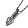 Nuevo collar colgante de acero inoxidable fundido con cruz de acero de titanio para hombre, estilo punk rock, suministro de exportación para hombre