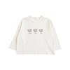Wulibuyi infantil primavera e outono urso casaco dupla face colete bebê desenho animado impresso camiseta casual suspensório calças