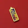 Thangka Tibetano Zha Ji La Mu Pingente Pequeno Dourado de Thangka para Mulheres Deus da Riqueza Pequena Barra de Ouro Mini Caixa de Gau Concha Quadrada Atacado