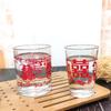 Copa de vino blanco de vidrio impreso para mujer boda boda copa de vino copa para licores gran capacidad taza de té logo