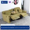 Sofá elétrico de flanela para apartamento pequeno, mesa de centro giratória, sofá de parede zero, estilo creme, sala de estar, sofá de orelha de elefante