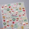 Pegatinas para Uñas de Atmósfera Navideña Color Crema Vintage Ts-3865 Infantil Dopamina Dibujos Animados Serie Navideña