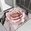 Alfombra Decorativa de Entrada Floral Tridimensional de Tierra de Diatomeas, Absorbente de Agua, Resistente a la Suciedad, Antideslizante