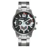 Reloj de Cuarzo para Hombre con Correa de Acero Popular Transfronteriza, Estilo de Negocios de Alta Gama, Manecillas Luminosas, Esfera Grande, Acero Inoxidable