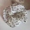 Elástico de cabelo de alta qualidade estilo coreano, simples, com bolinhas, para mulheres, scrunchie elegante para coques, acessório de cabelo