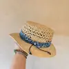 Sombrero de paja de rafia tejido a mano estilo francés para mujer, sombrero de sol elegante de encaje hueco para vacaciones de verano