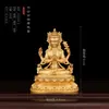 Novos ornamentos de estátua de Buda de latão estilo Xizang 6cm: Deus da Riqueza Amarelo, Padmasambhava, Avalokiteshvara de Quatro Braços, Manjushri decorações para casa