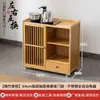 Mesa de chá móvel de pequeno porte para apartamentos pequenos, pequeno suporte de chá, aparador de chá para sala de estar, armário de chá embutido integrado, bar de chá estilo chinês