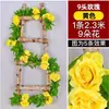 Enredadera de rosas artificiales, enredadera de flores falsas, enredadera decorativa para cubrir los conductos del aire acondicionado en la sala de estar, decoración de techo, planta de plástico para envolver