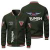 Cuatro Estaciones Europeo y Americano Talla Grande Ropa de Trabajo Casual Cremallera Chaqueta Delgada de Motocicleta para Hombre Guapo Transfronterizo Comercio Exterior Top para Hombre
