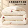 Colcha de fibra de soja bordada de invierno, colcha de invierno para dormitorios de estudiantes, colcha de primavera y otoño, colcha de algodón, colcha para todas las estaciones y colcha de aire acondicionado