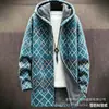 Cárdigan con capucha y cremallera de corte holgado para hombre con estampado a todo color de nuevo elemento azteca, chaqueta de algodón, DIY desde la imagen