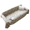 Toalla para Sofá Imaki Rhyme Estilo Campestre Americano Anti-lana Agarre Flor de Margarita Verde Jacquard Grueso Retro Suministro Directo de Fábrica