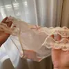 Bragas de Malla Exquisitas y Sexys de Estilo Francés para Mujer con Ribete de Encaje, Diseño de Anillo en la Pierna, Colgante, Lazo y Braguitas de Triángulo Transpirables para Mujer