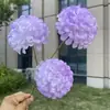 3 Flores Bola de Neve Artificiais na Cor Creme, Flores Artificiais para Casamento e Decoração de Casa, Atacado