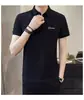 Nuevas Camisas Polo de Manga Corta para Hombre de Verano, Moda de Alta Calidad, Color Sólido, Delgadas, de Negocios, con Cuello