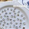Mini lixa de arte para unhas coração de diamante coração torto quadrado gordo octogonal strass tridimensional unha joia de diamante multi-seção