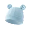 Suministro de Fábrica Amazon Comercio Exterior Europeo y Americano Gorro Fetal para Recién Nacidos Gorro de Bebé Gorro de Bebé con Doble Oreja Rizada Gorro de Bebé