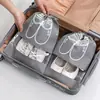 Bolsa de armazenamento de sapatos à prova de poeira à prova de umidade com cordão bolsa com cordão organização de dormitório estudantil bolsa de sapatos bolsa auto-selante de viagem