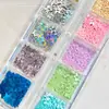 Decoración de Arte de Uñas con Lentejuelas de Estrella Hueca, Famoso en Internet Brillante Mini Ultra-Delgado Color Macarrón Pentagrama Brillo para Uñas