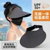 Chapéu de Sol Integrado Perfeito para Mulheres, Chapéu de Sol de Verão para Viagens ao Ar Livre com Aba Larga, Proteção UV, Chapéu de Sol com Top Aberto