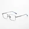 M6701S Armazón de Gafas de Titanio Puro para Hombre, Armazón Retro, Armazón de Titanio, Gafas de Armazón para Negocios, Gafas Azules Cuadradas, Patas de Gran Muralla