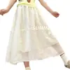 Saia de Bolo Rosa Fofa para Mulheres, Novo Estilo Verão 2026, Cintura Alta, Emagrecedora, Malha Petite, Saia Meia-Calça de Tule, Tule Bufante