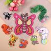 Bordado bordado adesivo de pano computador bordado carimbo estilo dos desenhos animados acrobático animal roupas decoração patch fonte de alimentação comerciante