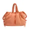 Bolsa Tote Casual Estilo Coreano para Mulheres 2025 Inverno Nova Bolsa de Ombro Transversal Transfronteiriça Grande Capacidade Bolsa de Roupas de Algodão