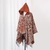 Novo Poncho Xale Tricotado Masculino Venda Quente Transfronteiriça Amazon Poncho com Capuz Tecido com Fenda Venda Direta da Fábrica