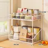 Estante de Almacenamiento de Escritorio Estante de Almacenamiento para Encimera de Cocina Estante de Tazas de Agua de Múltiples Niveles Estante de Bocadillos Estante de Pie Estante Organizador de Especias Desmontable