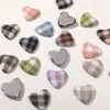 Bolsa de Tela a Cuadros Retro Corazón de Tela Botón de Corazón Pasador DIY Funda para Teléfono Móvil Equipaje Zapatos Calcetines Accesorios de Ropa