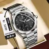 Nuevo reloj octogonal de lujo para hombre de la marca Binbang, doble calendario, reloj de cuarzo impermeable, popular reloj de pulsera de comercio exterior
